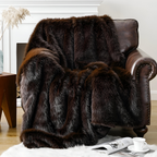Pluche Deken Met Langharige Faux Fur Voor Extra Warmte En Comfort