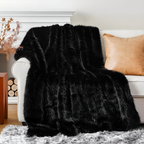Pluche Deken Met Langharige Faux Fur Voor Extra Warmte En Comfort