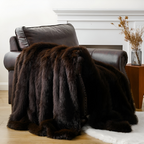 Pluche Deken Met Langharige Faux Fur Voor Extra Warmte En Comfort