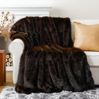 Pluche Deken Met Langharige Faux Fur Voor Extra Warmte En Comfort