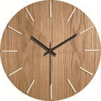 Wandklok Stil Houtlook Modern Rustig Interieuraccent