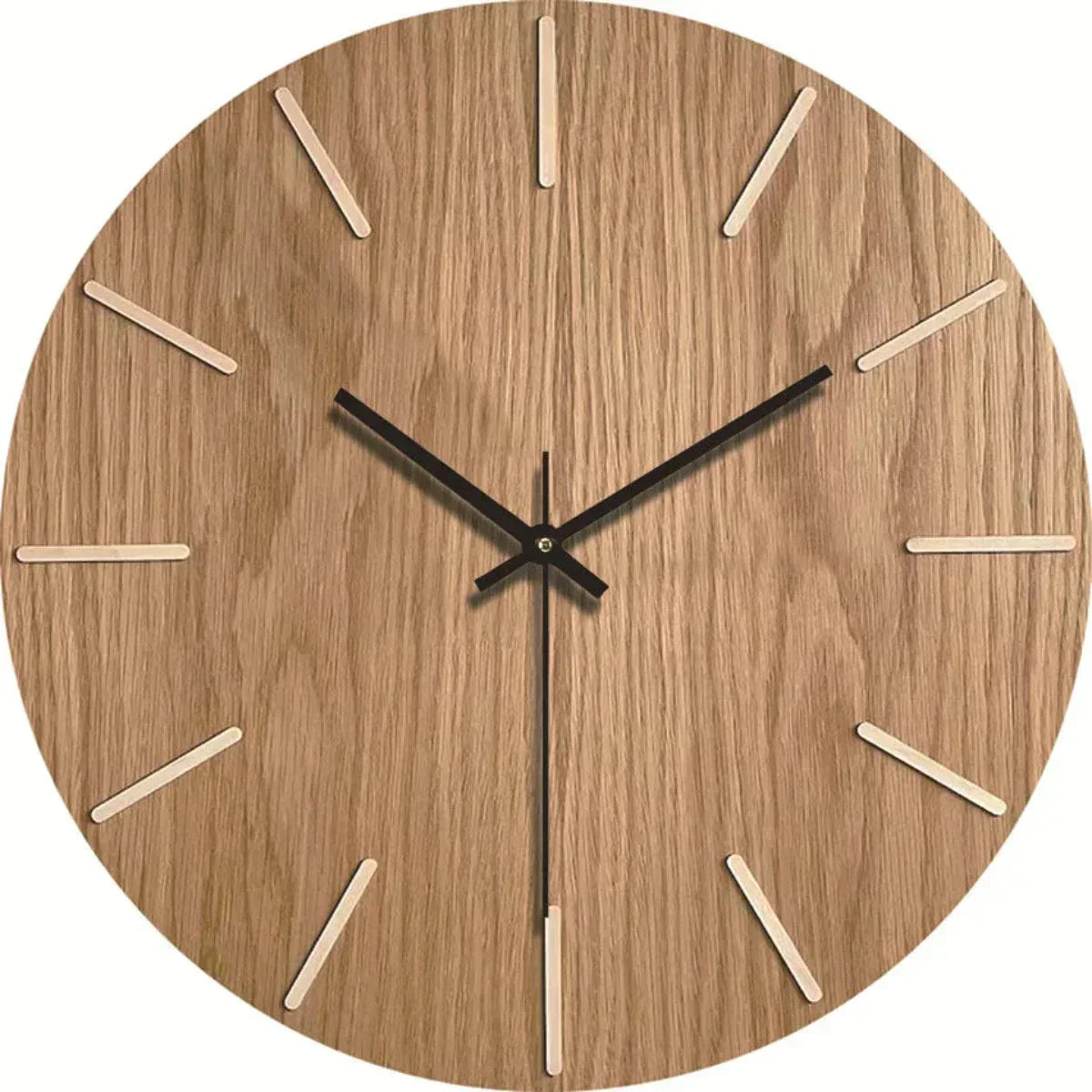 Wandklok Stil Houtlook Modern Rustig Interieuraccent