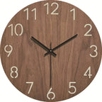 Wandklok Stil Houtlook Modern Rustig Interieuraccent