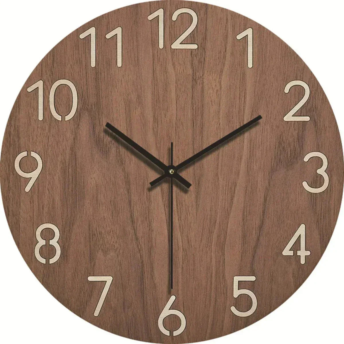 Wandklok Stil Houtlook Modern Rustig Interieuraccent