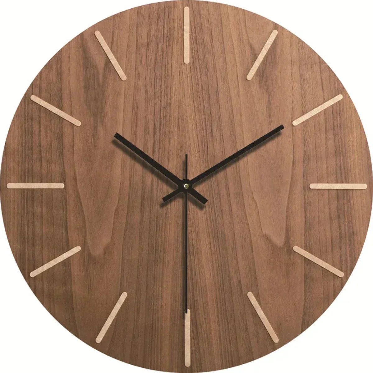 Wandklok Stil Houtlook Modern Rustig Interieuraccent