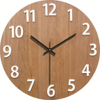 Wandklok Stil Houtlook Modern Rustig Interieuraccent