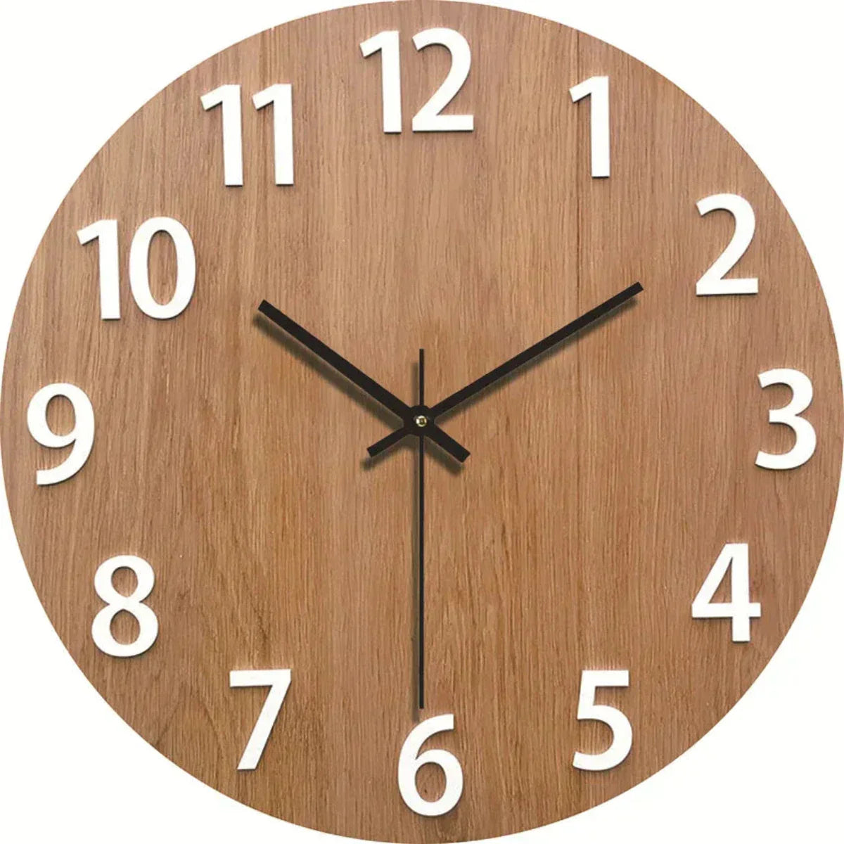 Wandklok Stil Houtlook Modern Rustig Interieuraccent
