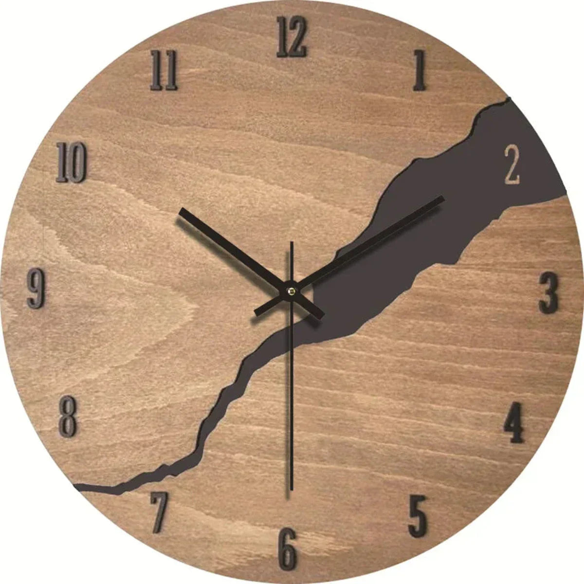 Wandklok Stil Houtlook Modern Rustig Interieuraccent