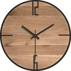 Wandklok Stil Houtlook Modern Rustig Interieuraccent