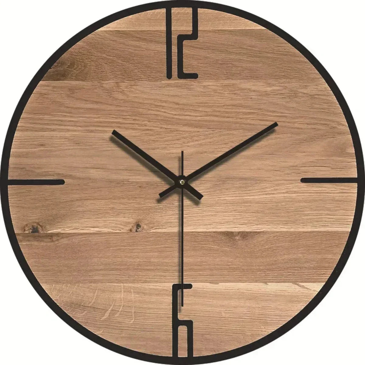 Wandklok Stil Houtlook Modern Rustig Interieuraccent