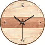 Wandklok Stil Houtlook Modern Rustig Interieuraccent