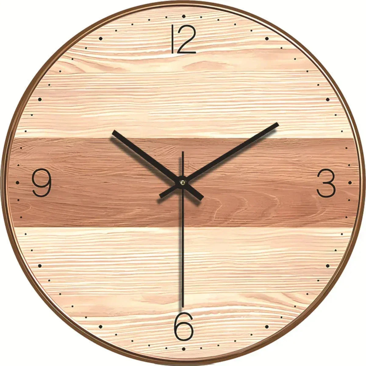 Wandklok Stil Houtlook Modern Rustig Interieuraccent
