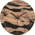Wandklok Stil Houtlook Modern Rustig Interieuraccent