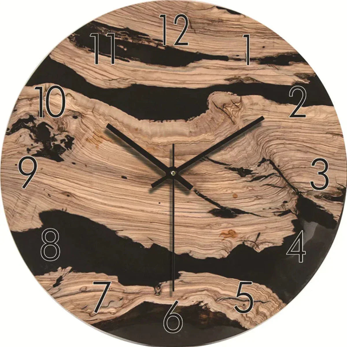Wandklok Stil Houtlook Modern Rustig Interieuraccent