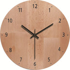 Wandklok Stil Houtlook Modern Rustig Interieuraccent