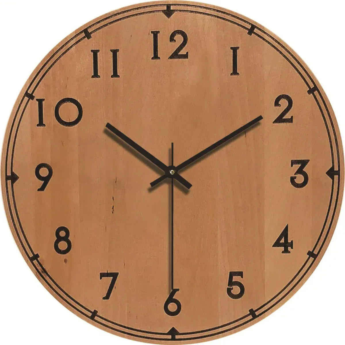 Wandklok Stil Houtlook Modern Rustig Interieuraccent