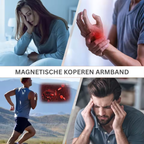 Koperen Magnetische Armband met Verstelbare Pasvorm voor Dagelijks Gebruik