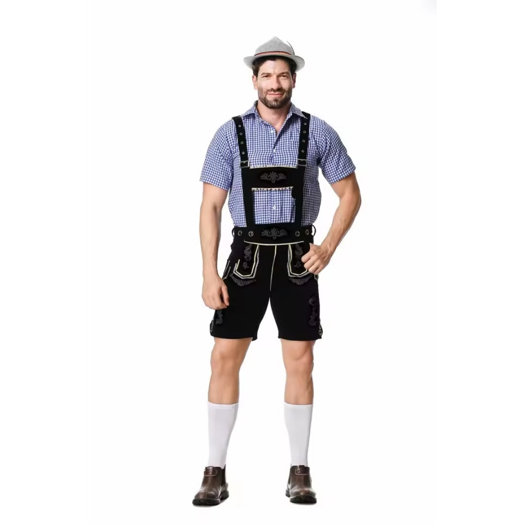 Heren Lederhosen met Bretels in Traditionele Oktoberfest-Stijl