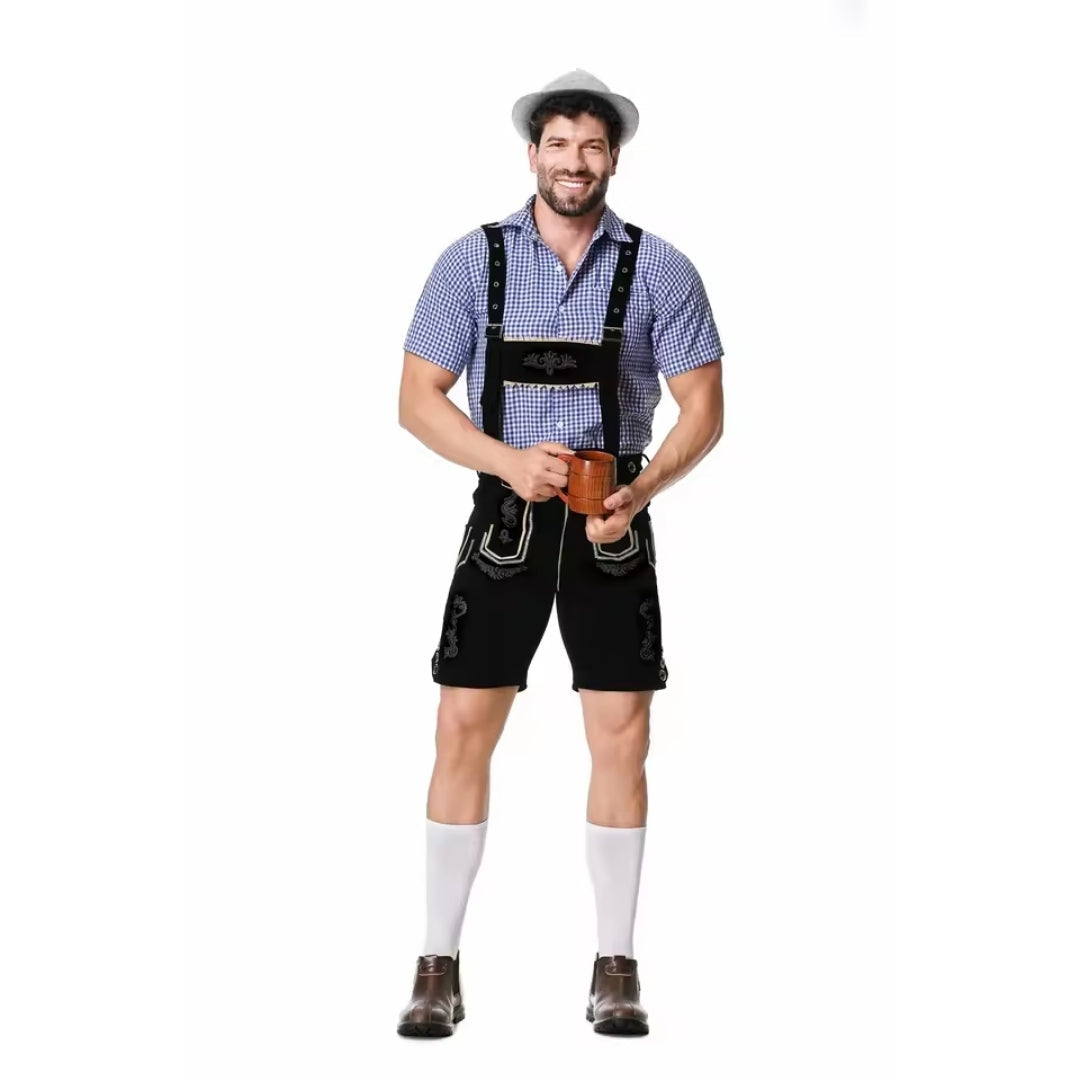 Heren Lederhosen met Bretels in Traditionele Oktoberfest-Stijl