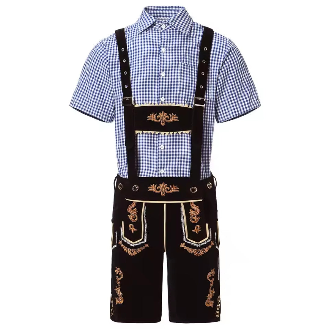 Heren Lederhosen met Bretels in Traditionele Oktoberfest-Stijl