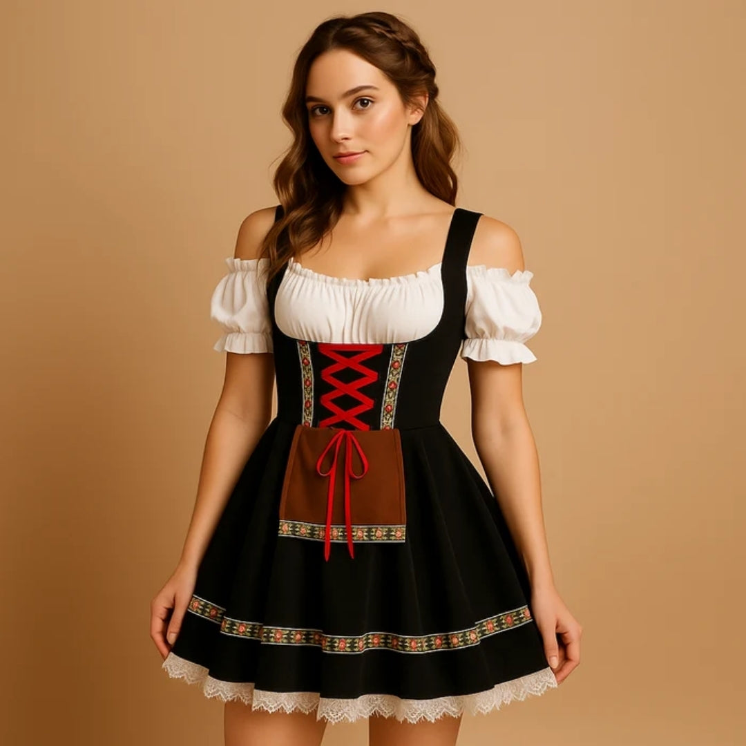 Dames Dirndl Jurk in Traditionele Oktoberfest-Stijl