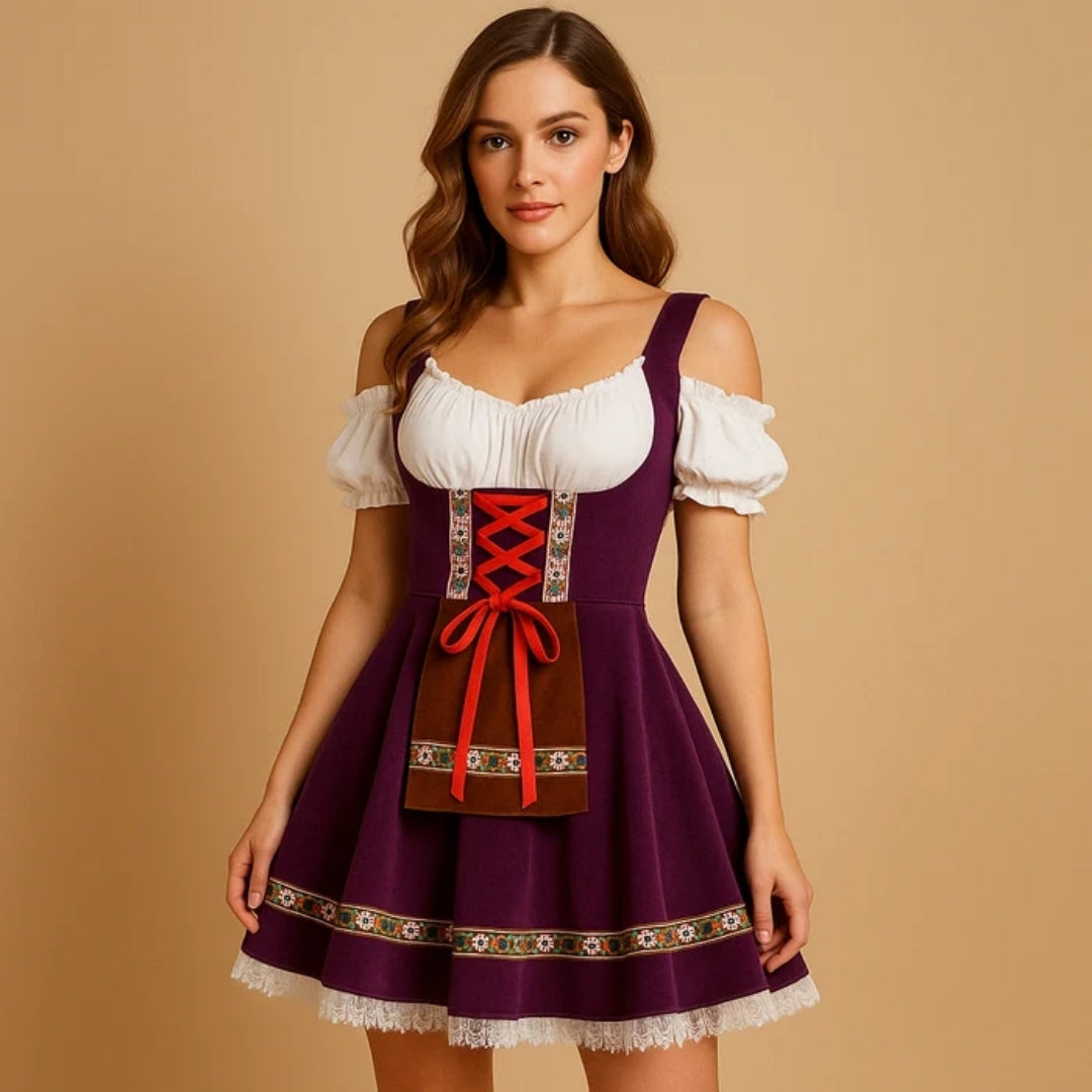 Dames Dirndl Jurk in Traditionele Oktoberfest-Stijl