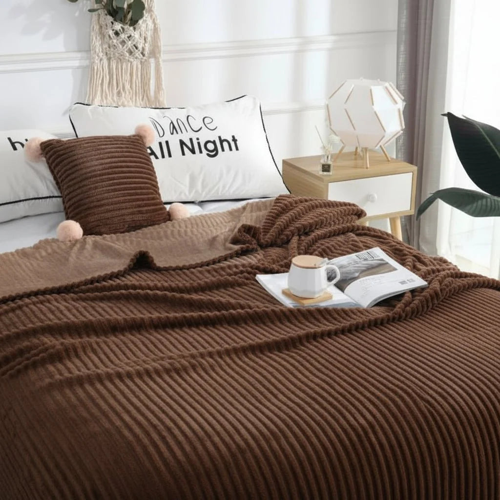 Flanel Fleece Deken Met Warme Isolatie En Dagelijkse Sfeerverhoging