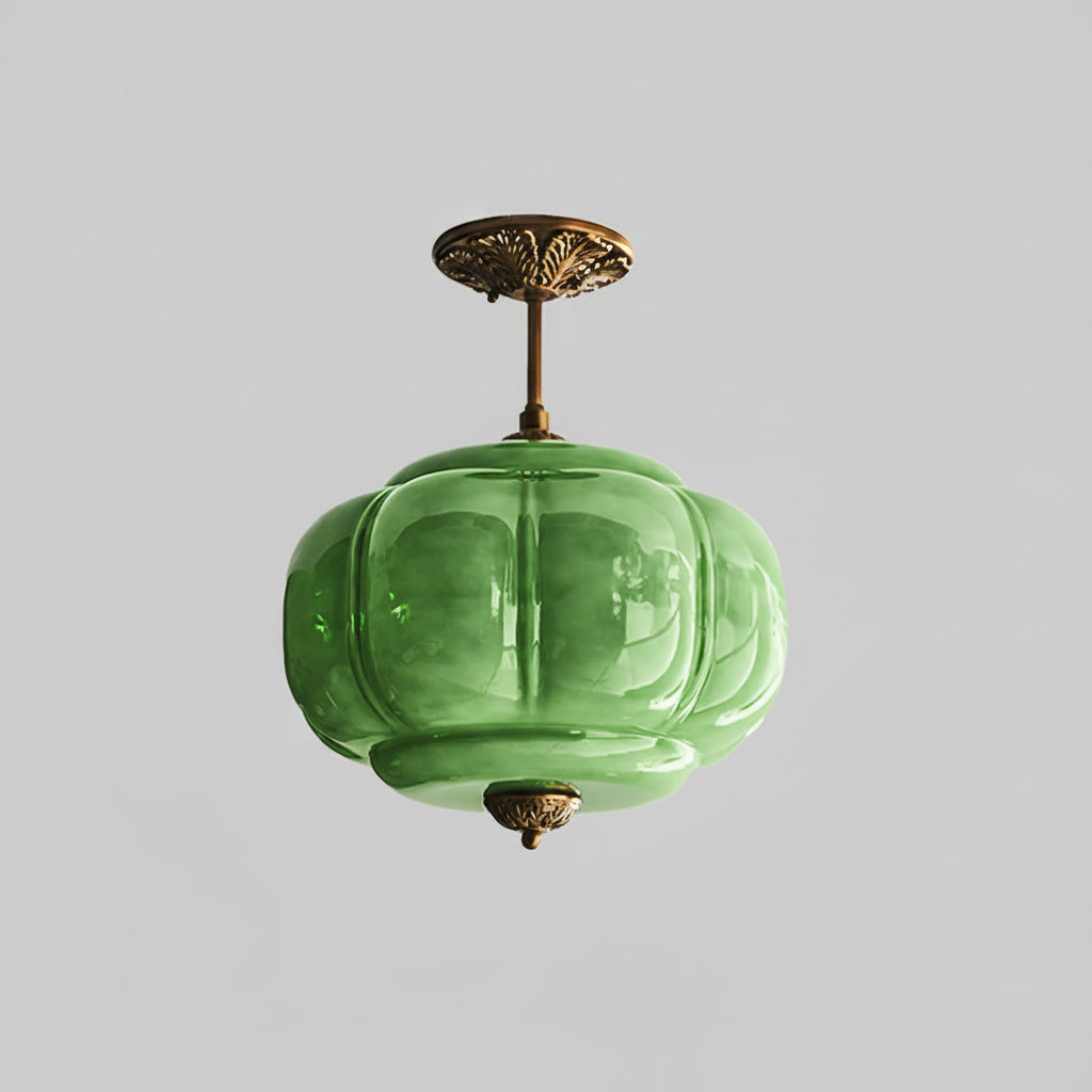 Glazen Plafondlamp Met Sculptuurkap En Half Inbouwontwerp Voor Warme Sfeerlicht