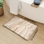 Zachte Badmat met Marmerlook en Antislip Onderzijde voor de Badkamer