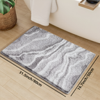 Zachte Badmat met Marmerlook en Antislip Onderzijde voor de Badkamer