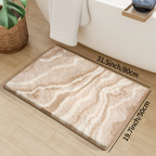 Zachte Badmat met Marmerlook en Antislip Onderzijde voor de Badkamer