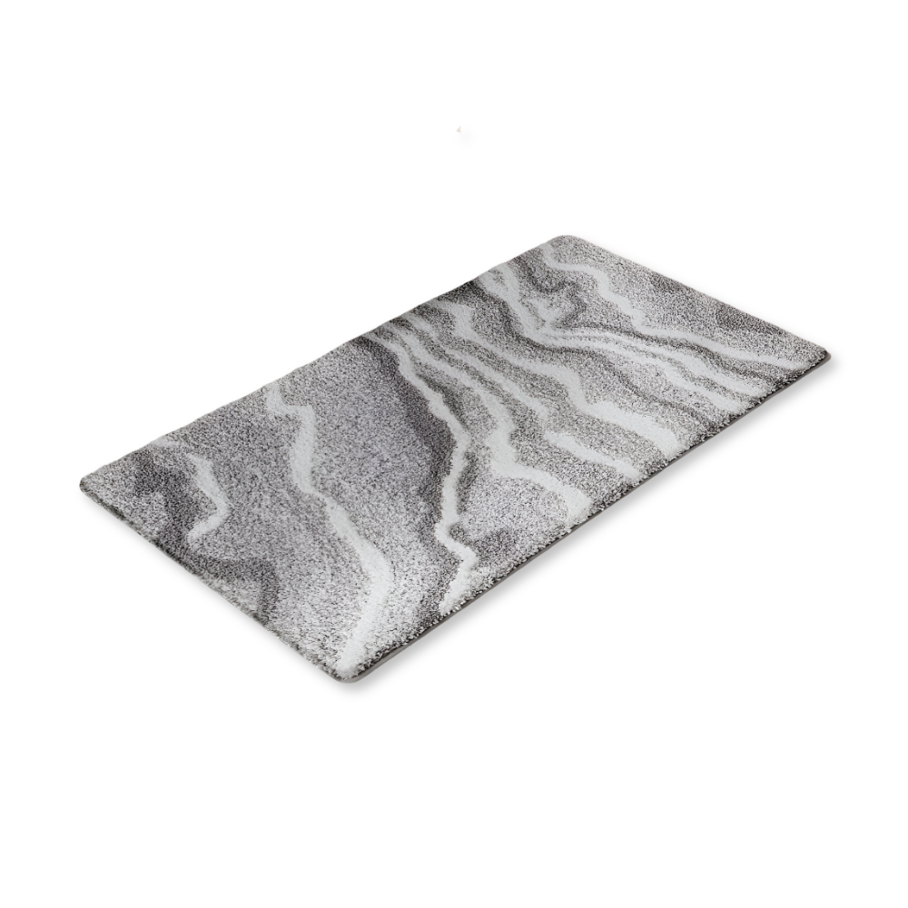 Zachte Badmat met Marmerlook en Antislip Onderzijde voor de Badkamer