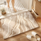 Zachte Badmat met Marmerlook en Antislip Onderzijde voor de Badkamer
