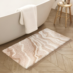 Zachte Badmat met Marmerlook en Antislip Onderzijde voor de Badkamer