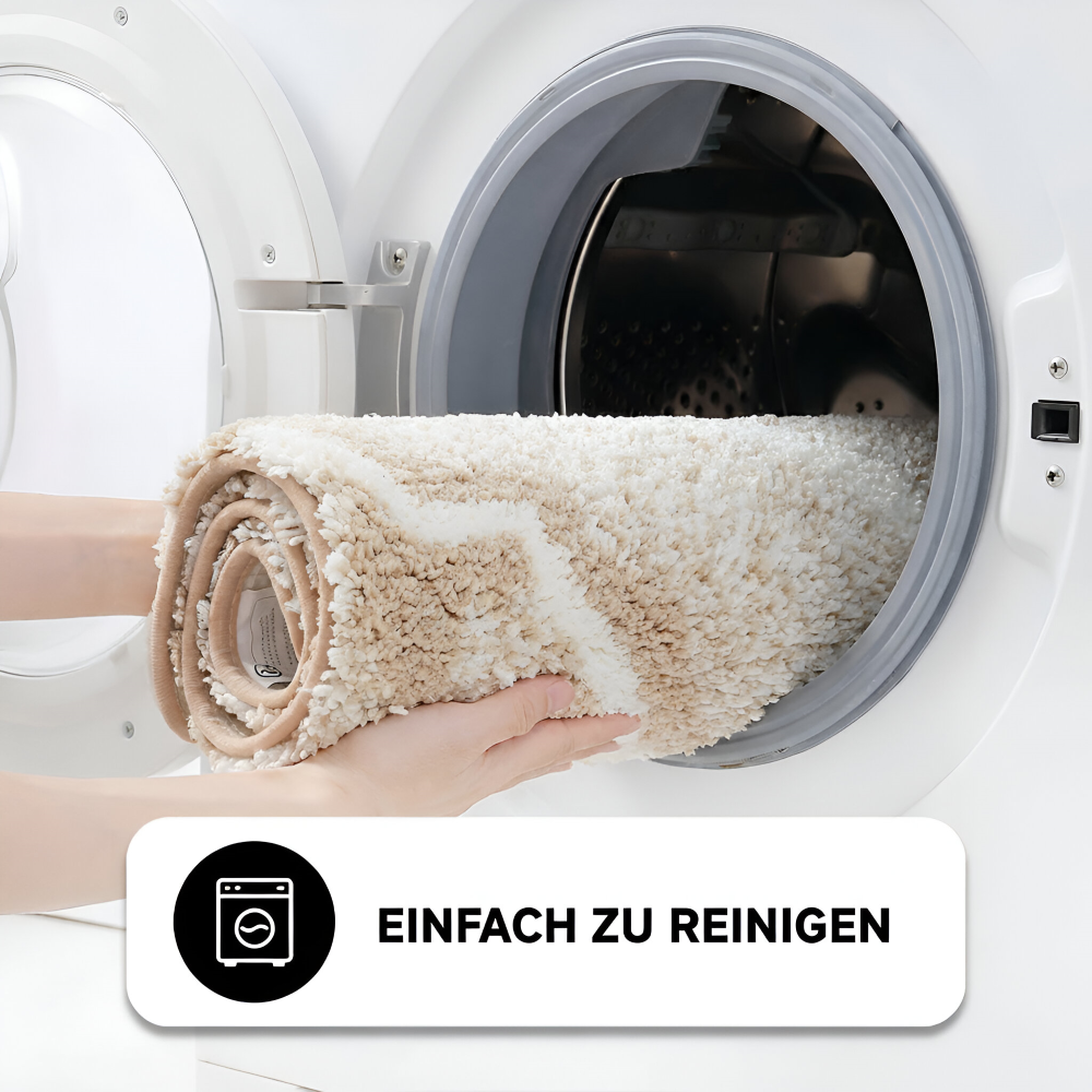 Zachte Badmat met Marmerlook en Antislip Onderzijde voor de Badkamer