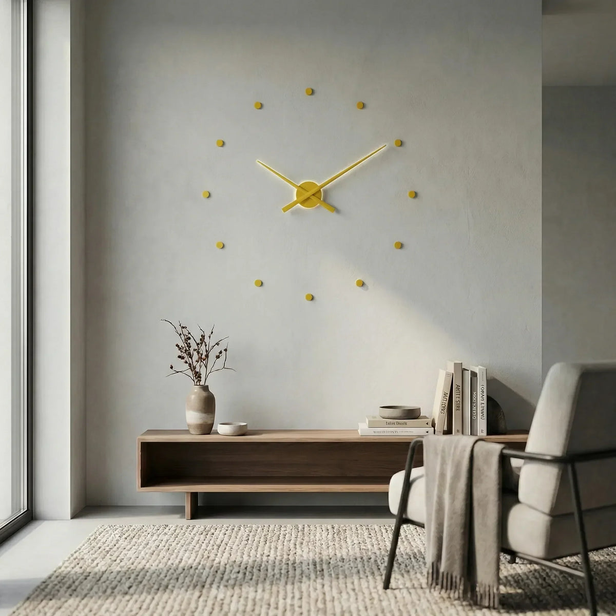 Randloze Wandklok Met Geruisloos Quartz Uurwerk Voor Moderne Interieurs