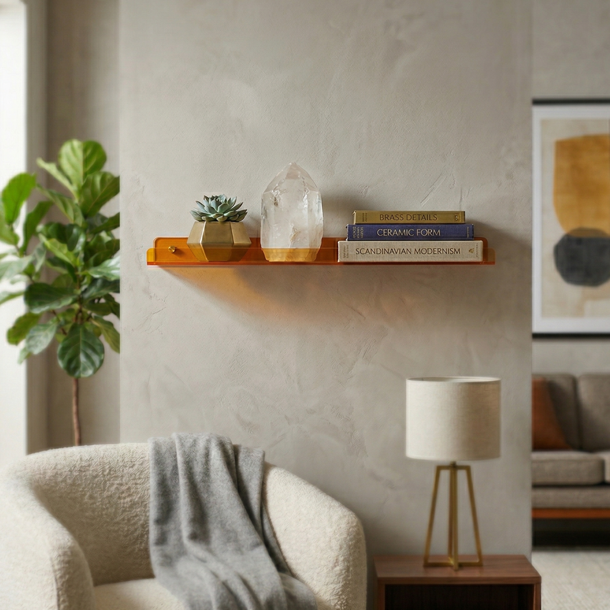 Acryl Wandplank Met Slank Ontwerp En Moderne Opbergfunctie Voor Strakke Ruimtes