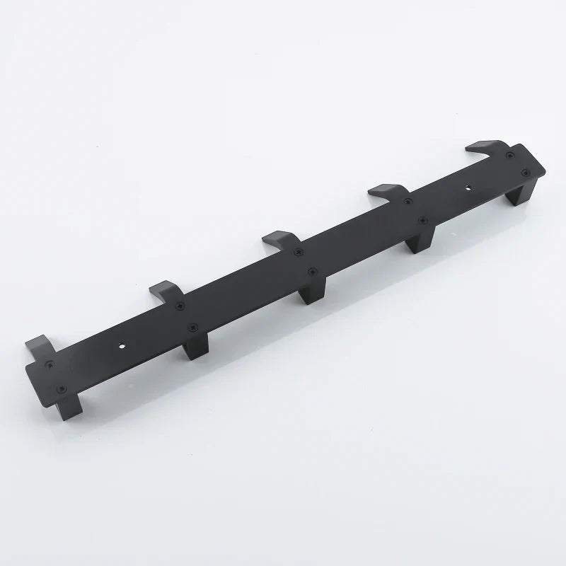 Aluminium Wall Hook Rail with Multiple Hooks for Bathroom and Entryway