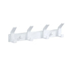 Aluminium Wall Hook Rail with Multiple Hooks for Bathroom and Entryway