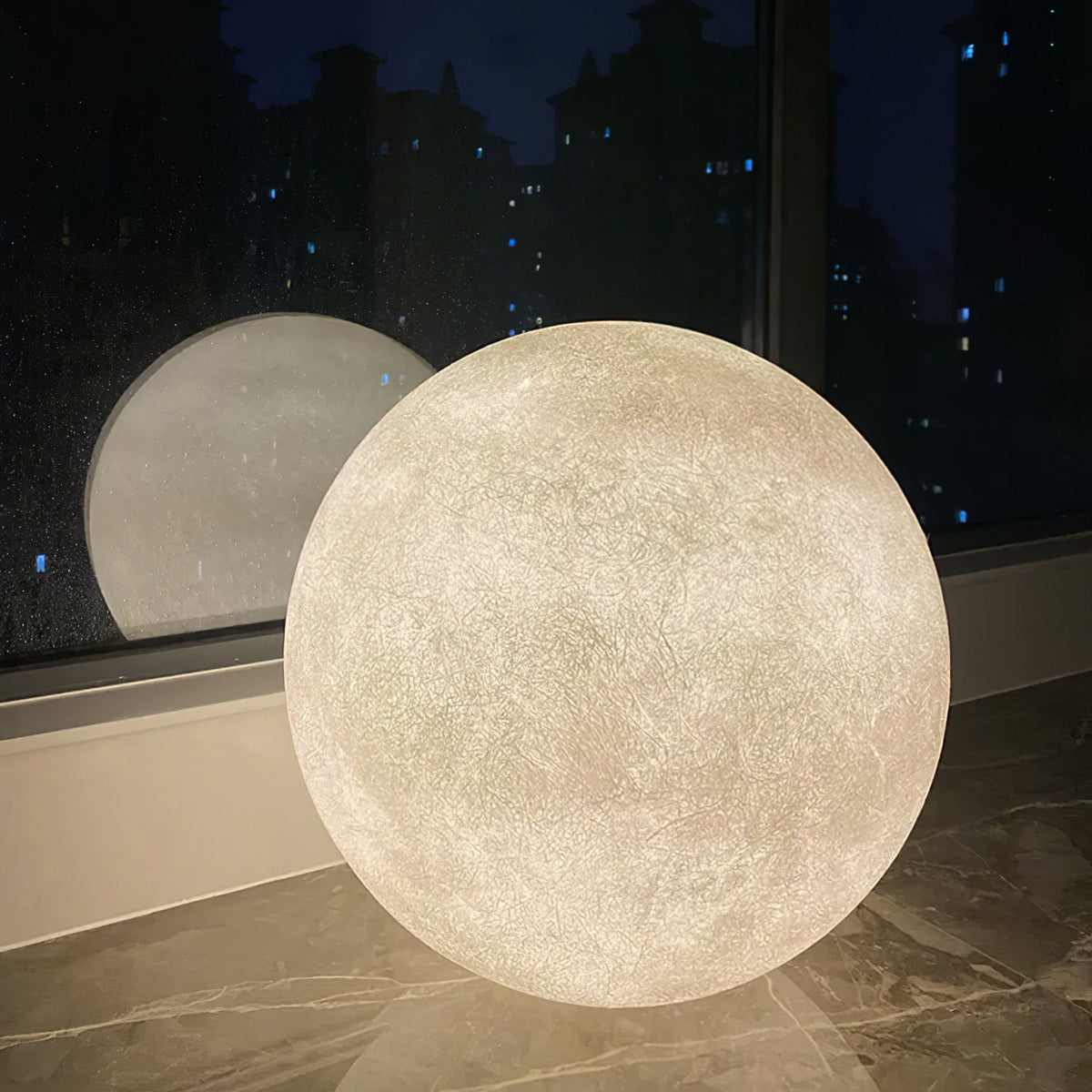 Maanvormige Vloerlamp Met Instelbare LED-Verlichting En Rustgevende Sfeer