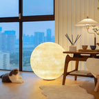 Maanvormige Vloerlamp Met Instelbare LED-Verlichting En Rustgevende Sfeer