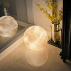 Maanvormige Vloerlamp Met Instelbare LED-Verlichting En Rustgevende Sfeer