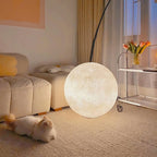 Maanvormige Vloerlamp Met Instelbare LED-Verlichting En Rustgevende Sfeer