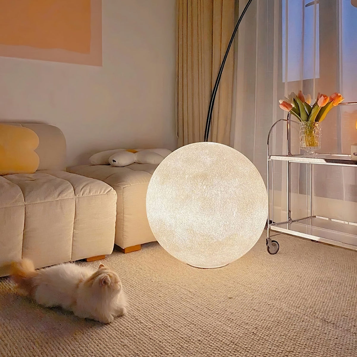 Maanvormige Vloerlamp Met Instelbare LED-Verlichting En Rustgevende Sfeer