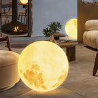 Maanvormige Vloerlamp Met Instelbare LED-Verlichting En Rustgevende Sfeer