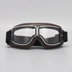 Retro Motorbril Met Stevige Lens En Comfortabele Pasvorm Voor Heldere Ritervaring