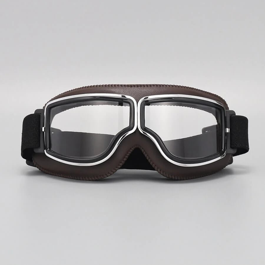 Retro Motorbril Met Stevige Lens En Comfortabele Pasvorm Voor Heldere Ritervaring