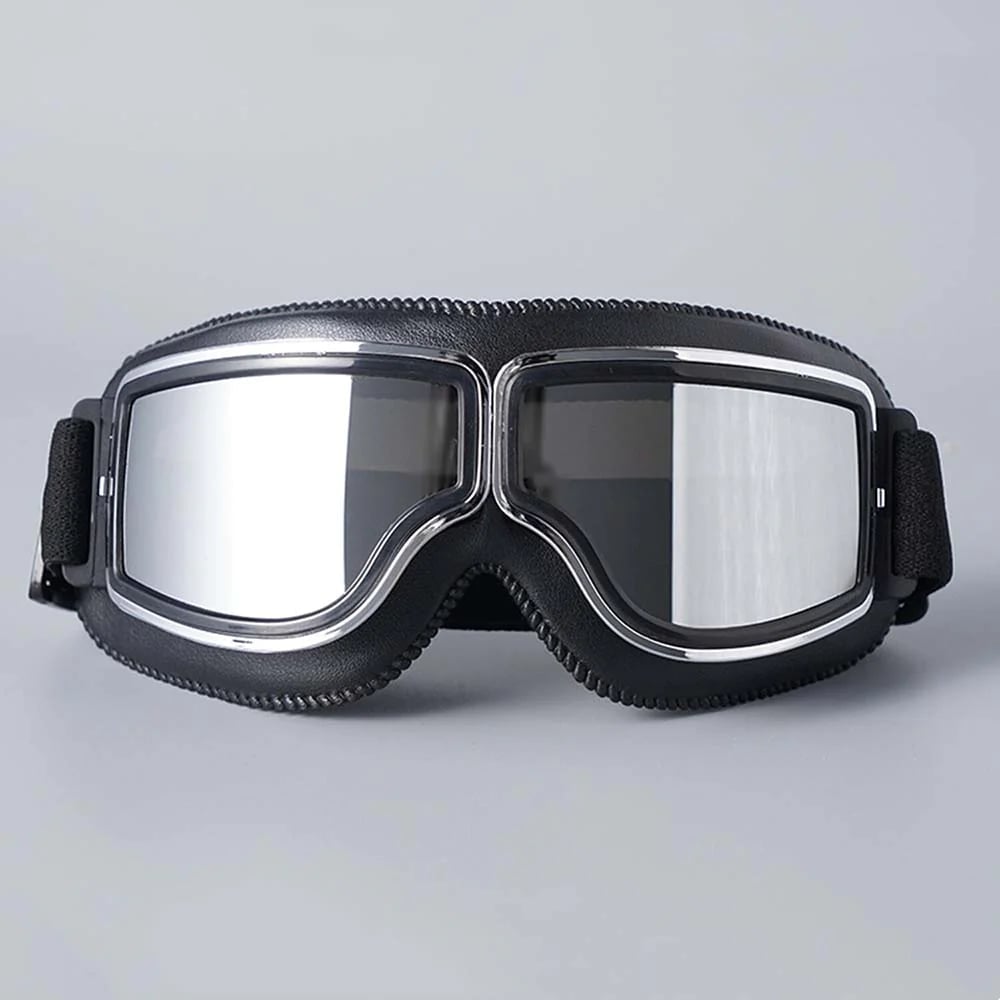 Retro Motorbril Met Stevige Lens En Comfortabele Pasvorm Voor Heldere Ritervaring