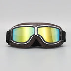 Retro Motorbril Met Stevige Lens En Comfortabele Pasvorm Voor Heldere Ritervaring