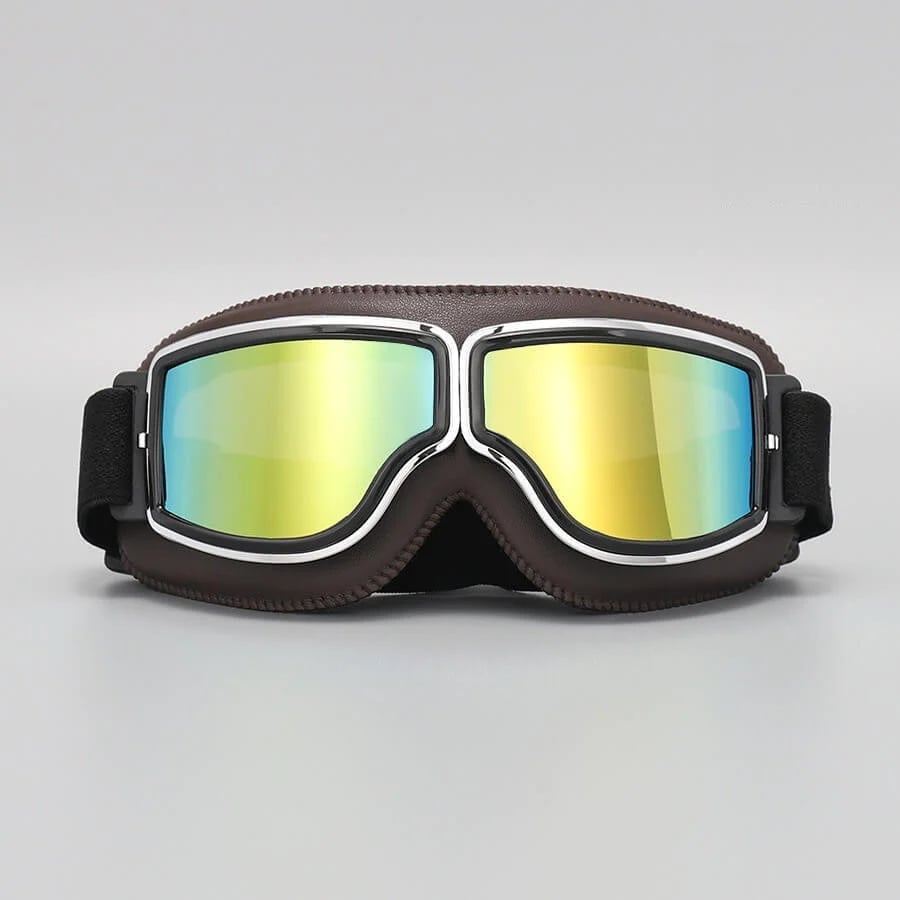 Retro Motorbril Met Stevige Lens En Comfortabele Pasvorm Voor Heldere Ritervaring